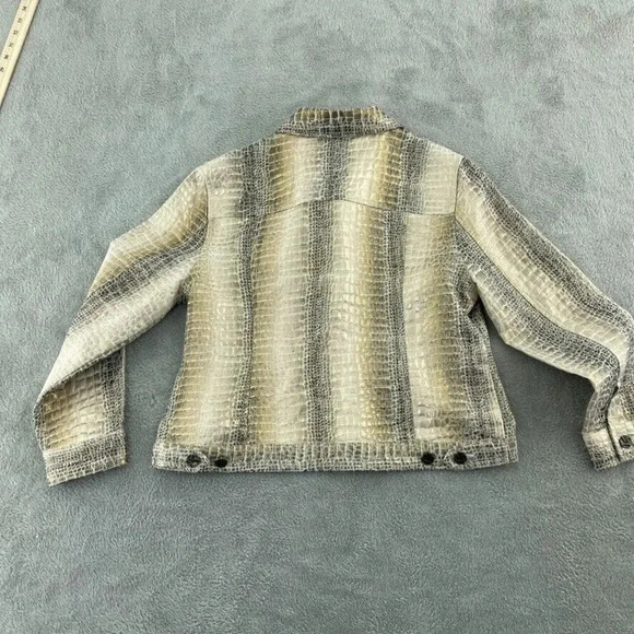 Ruby Rd snake skin print Jacket womens 12P button front 0726 - Picture 5 of 7